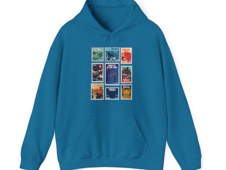 Hollywood Studios Vintage Stamps - Adult Hoodie Sweatshirt Fashion