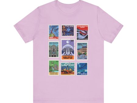 EPCOT Vintage Stamps - Adult Tee Shirt Hot on Sale