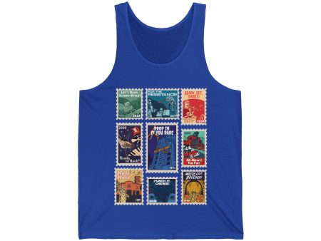 Hollywood Studios Vintage Stamps - Adult Unisex Tank Top Cheap