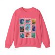 Magic Kingdom Vintage Stamps - Adult Crewneck Sweatshirt For Discount