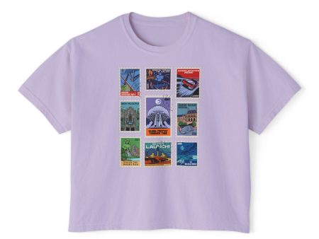 EPCOT Vintage Stamps - Women s Boxy Tee Online