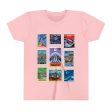 EPCOT Vintage Stamps - Youth Short Sleeve Tee Shirt on Sale