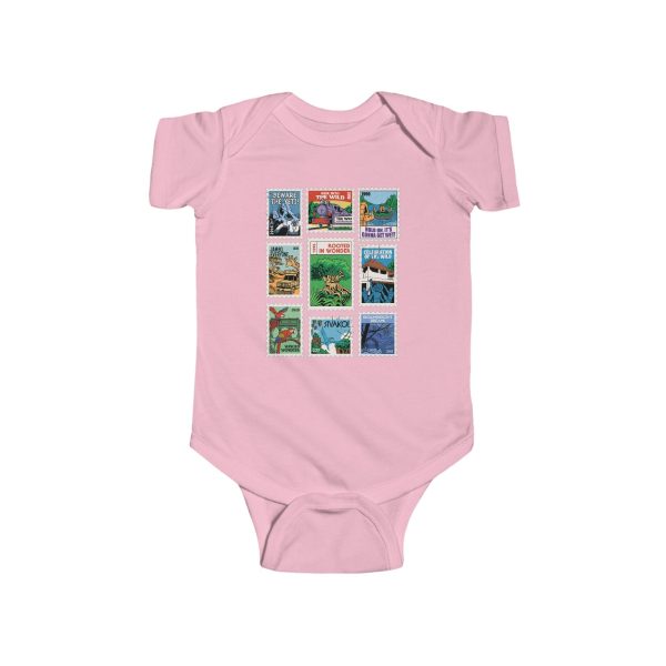 Animal Kingdom Vintage Stamps - Baby Onesie Online Hot Sale