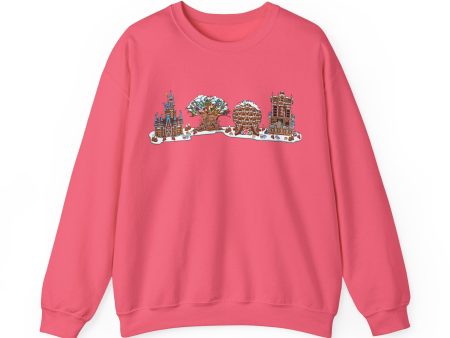 Gingerbread Park Icons - Adult Crewneck Sweatshirt For Sale