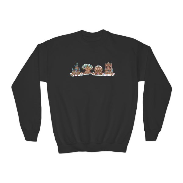 Gingerbread Park Icons - Youth Crewneck Sweatshirt Online now