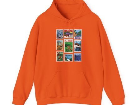 Animal Kingdom Vintage Stamps - Adult Hoodie Sweatshirt Cheap