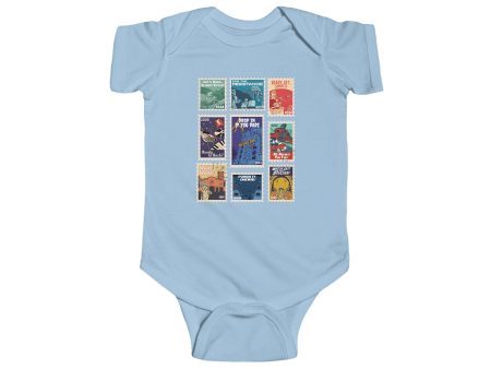 Hollywood Studios Vintage Stamps - Baby Onesie For Cheap