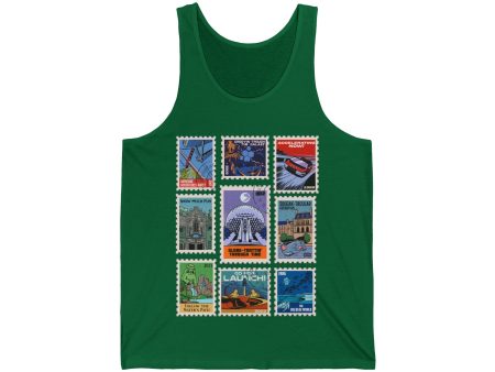 EPCOT Vintage Stamps - Adult Unisex Tank Top Supply