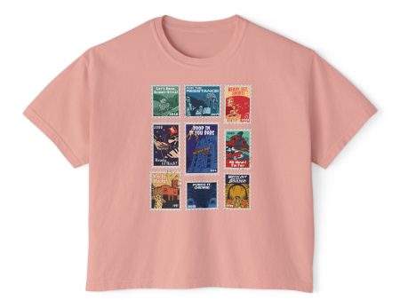 Hollywood Studios Vintage Stamps - Women s Boxy Tee Online Sale