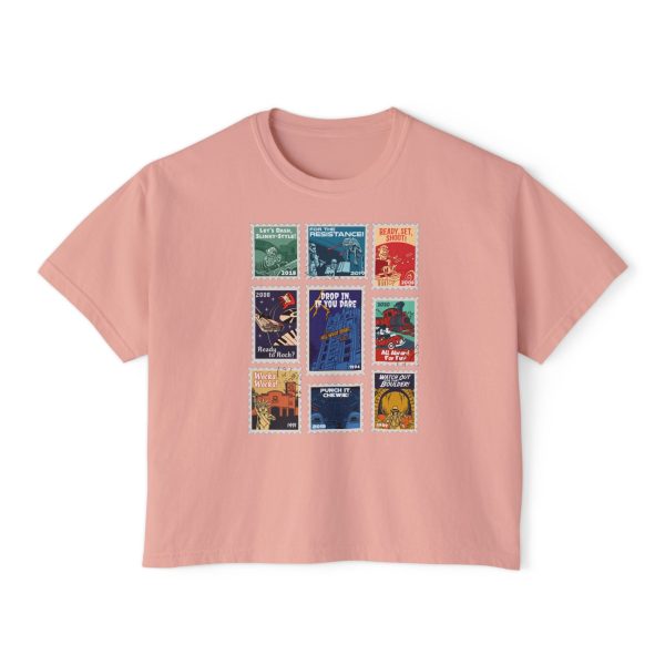 Hollywood Studios Vintage Stamps - Women s Boxy Tee Online Sale