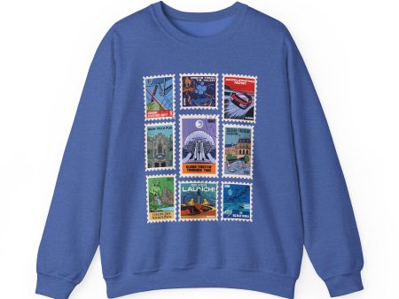 EPCOT Vintage Stamps - Adult Crewneck Sweatshirt Sale