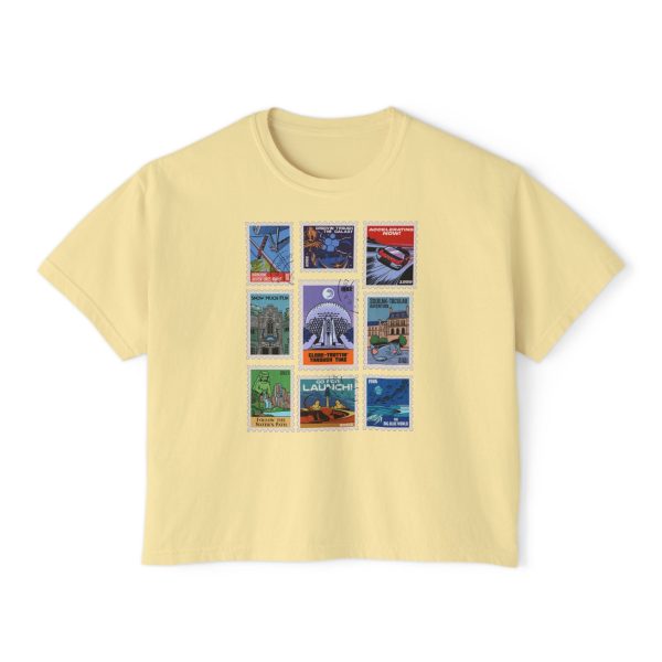 EPCOT Vintage Stamps - Women s Boxy Tee Online