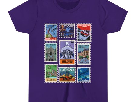 EPCOT Vintage Stamps - Youth Short Sleeve Tee Shirt on Sale