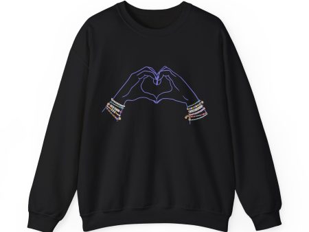 Heart Hands Friendship Bracelets - Adult Crewneck Sweatshirt Online Sale