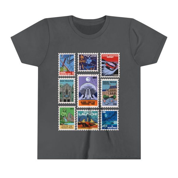 EPCOT Vintage Stamps - Youth Short Sleeve Tee Shirt on Sale