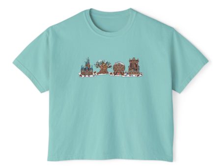 Gingerbread Park Icons - Women s Boxy Tee For Sale