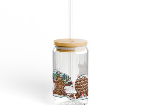 Gingerbread Park Icons - Sipper Glass, 16oz Online Hot Sale