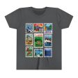 Animal Kingdom Vintage Stamps - Youth Short Sleeve Tee Shirt on Sale