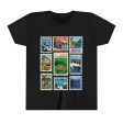 Animal Kingdom Vintage Stamps - Youth Short Sleeve Tee Shirt on Sale