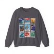 Magic Kingdom Vintage Stamps - Adult Crewneck Sweatshirt For Discount