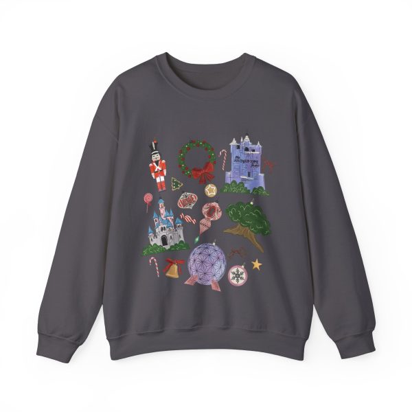 Park Icons Vintage Ornaments - Adult Crewneck Sweatshirt Hot on Sale