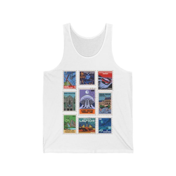 EPCOT Vintage Stamps - Adult Unisex Tank Top Supply