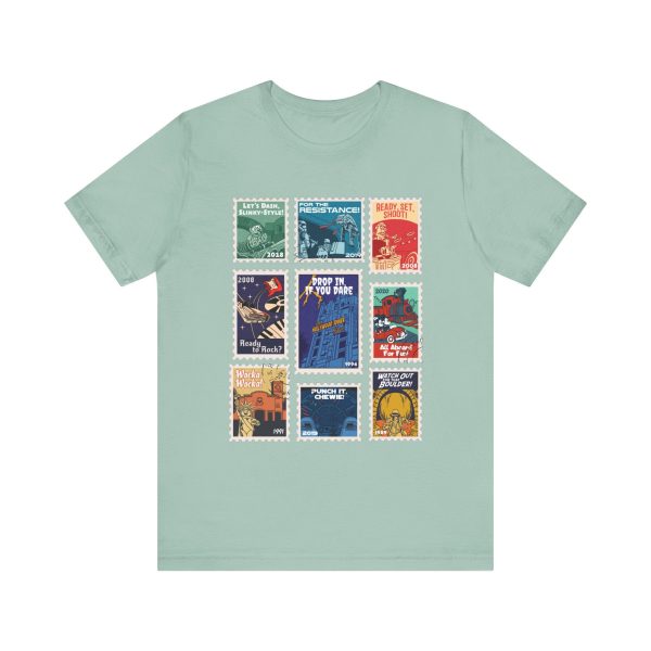 Hollywood Studios Vintage Stamps - Adult Tee Shirt Supply