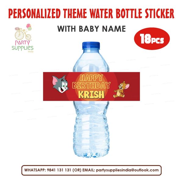 Tom and Jerry Theme Water Bottle Sticker Sale