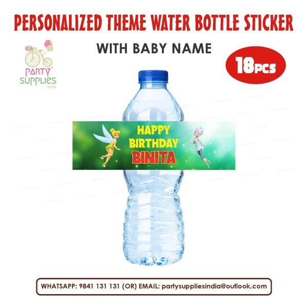 Tinkerbell Theme Water Bottle Sticker Online Hot Sale