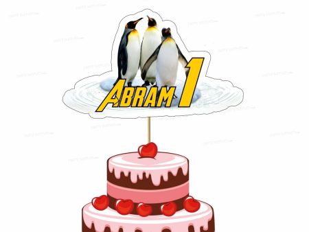 Penguin Theme Personalized Cake Topper Discount