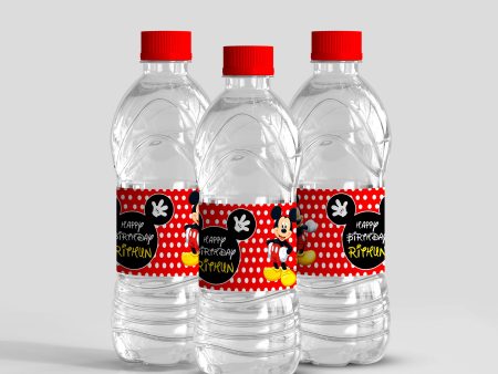 Mickey Mouse Theme Water Bottle Sticker on Sale