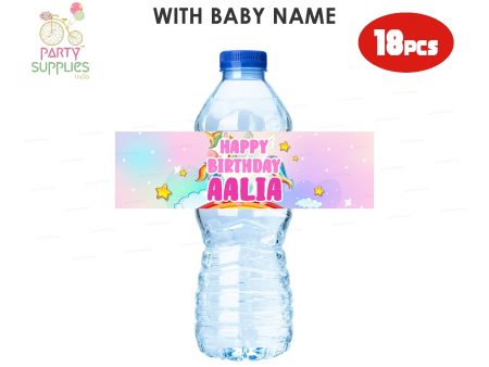 Unicorn Theme Water Bottle Sticker Online Hot Sale