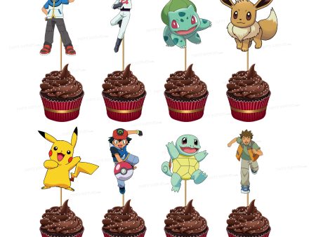 Pokemon Customized  Theme Cup Cake Topper For Discount