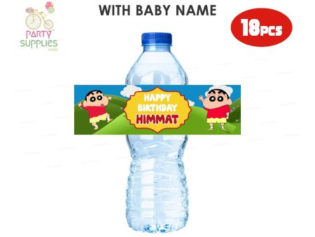 Shinchan Theme Water Bottle Sticker Hot on Sale