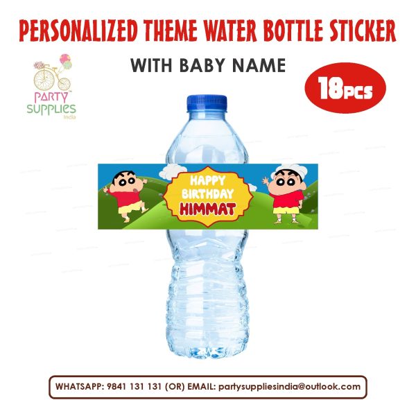 Shinchan Theme Water Bottle Sticker Hot on Sale