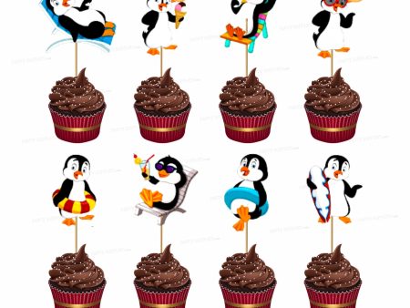 Penguin Theme Classic Cup Cake Topper Online Sale