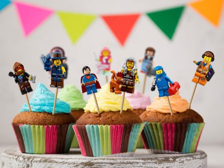 LegoTheme Cup Cake Topper For Discount