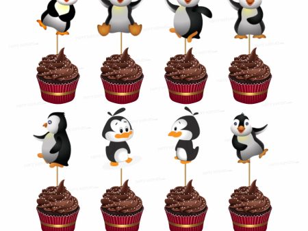 Penguin Theme Cup Cake Topper For Cheap