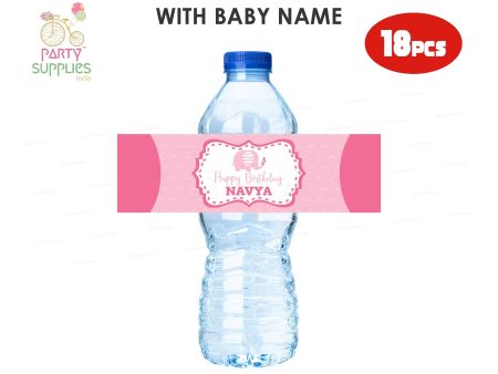 Pink Elephant Theme Water Bottle Sticker Sale