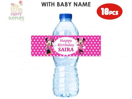 Minnie Mouse Theme Water Bottle Sticker Sale