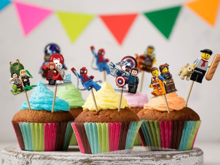 LegoTheme Customized Cup Cake Topper on Sale