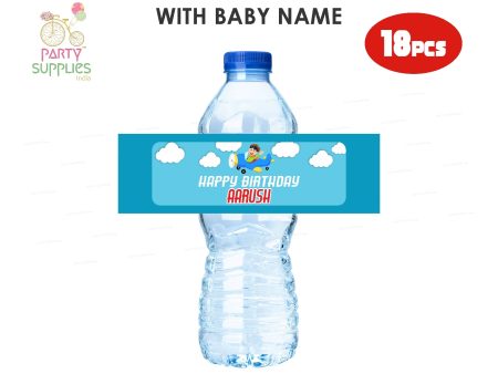 Aeroplane Theme Water Bottle Sticker Discount