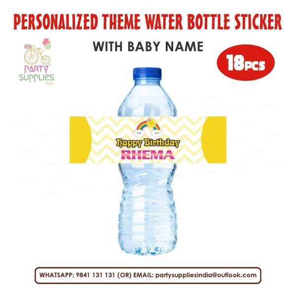 Sunshine Girl Theme Water Bottle Sticker Online Sale