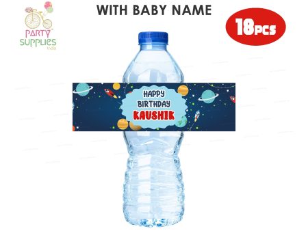 Space Theme Water Bottle Sticker For Discount