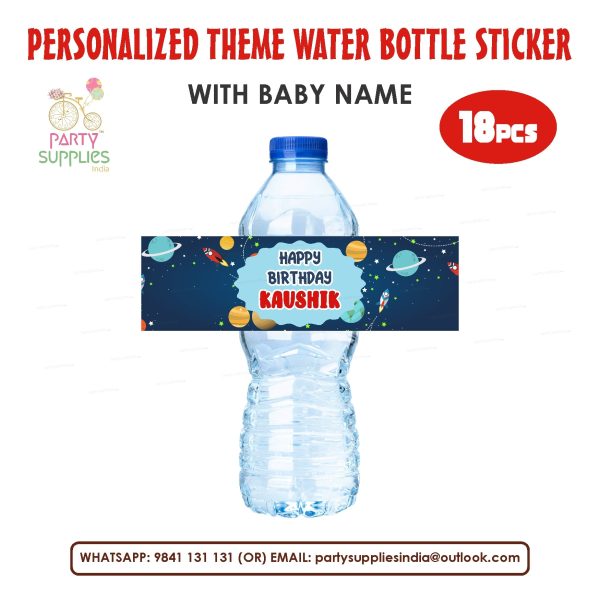 Space Theme Water Bottle Sticker For Discount